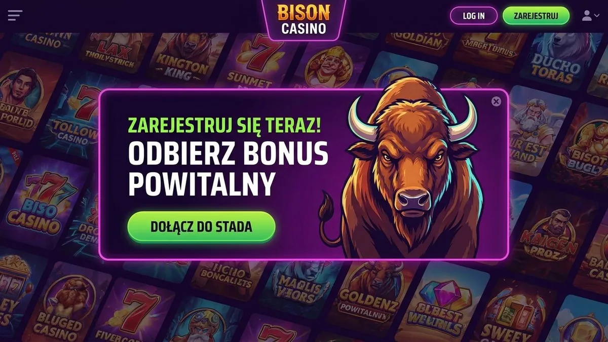 Rejestracja z bonusem w Bison Casino